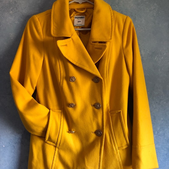 Old Navy Jackets & Blazers - Yellow Pea Coat